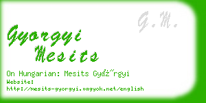 gyorgyi mesits business card